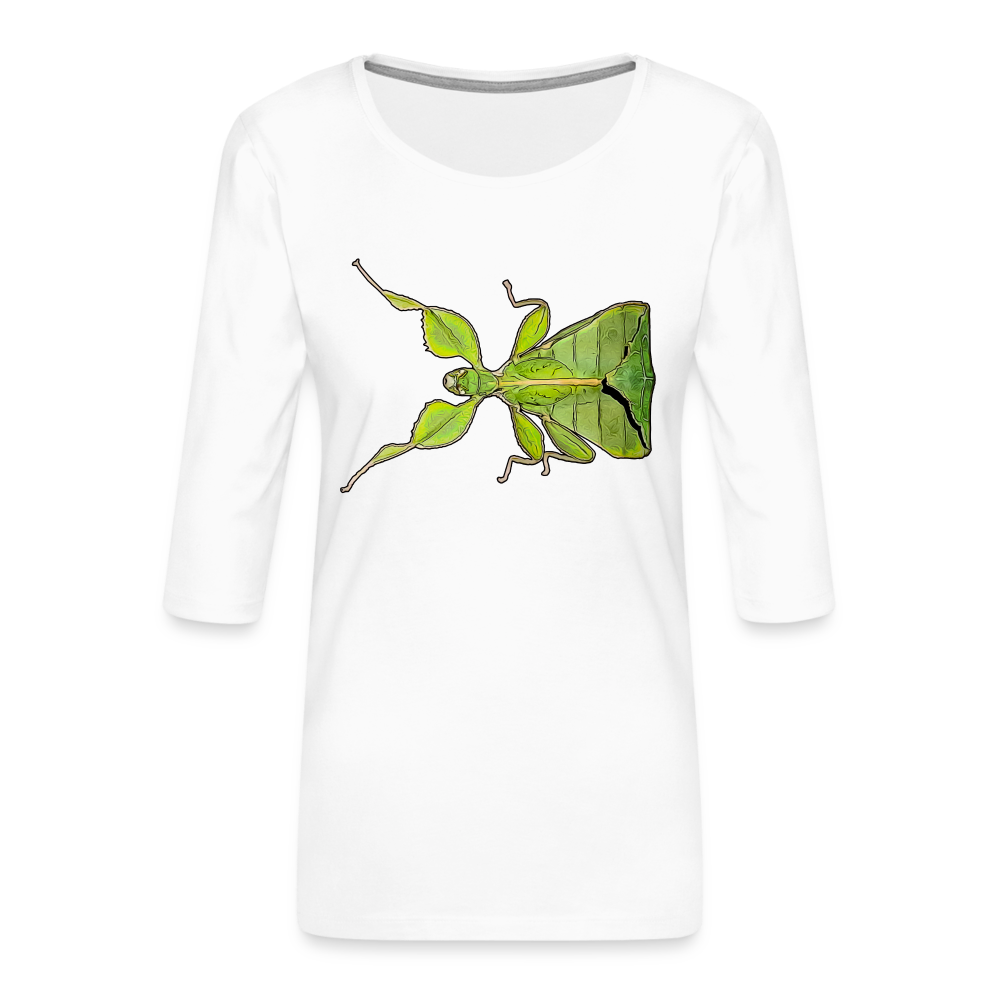 Frauen 3/4-Arm Shirt Phyllium philippinicum female - weiß