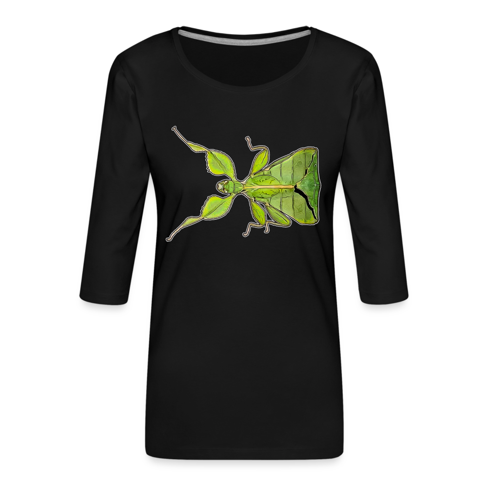 Frauen 3/4-Arm Shirt Phyllium philippinicum female - Schwarz