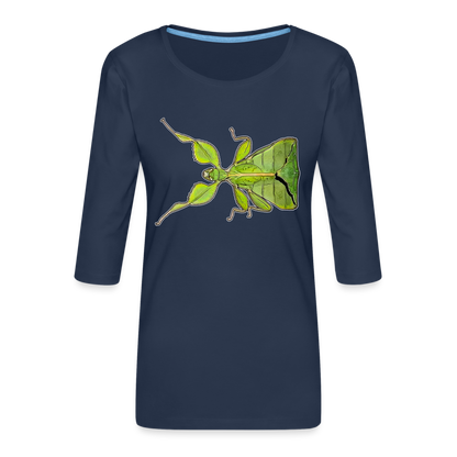 Frauen 3/4-Arm Shirt Phyllium philippinicum female - Navy