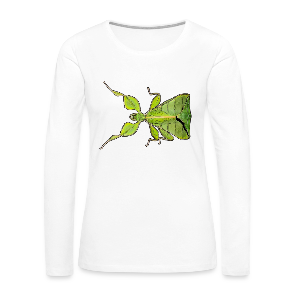 Frauen Longsleeve Phyllium philippinicum female - weiß