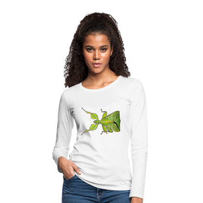 Frauen Longsleeve Phyllium philippinicum female - weiß