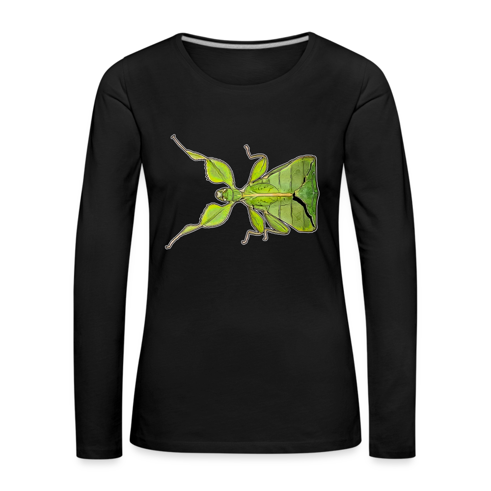 Frauen Longsleeve Phyllium philippinicum female - Schwarz