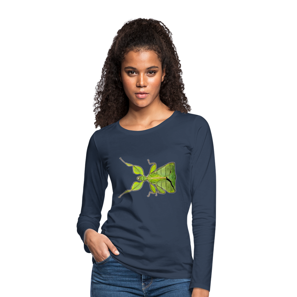 Frauen Longsleeve Phyllium philippinicum female - Navy