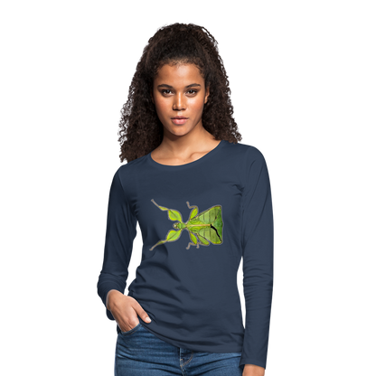 Frauen Longsleeve Phyllium philippinicum female - Navy