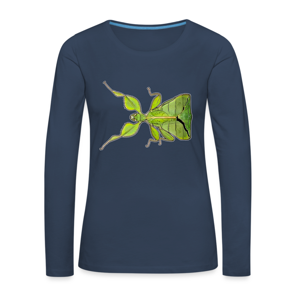 Frauen Longsleeve Phyllium philippinicum female - Navy