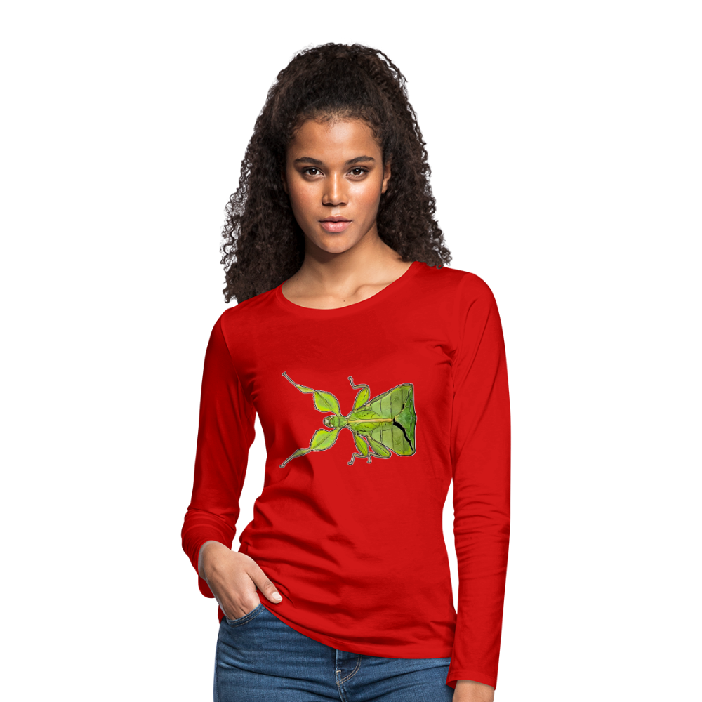 Frauen Longsleeve Phyllium philippinicum female - Rot