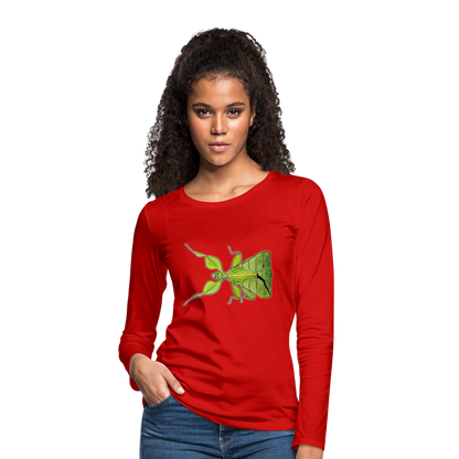 Frauen Longsleeve Phyllium philippinicum female - Rot