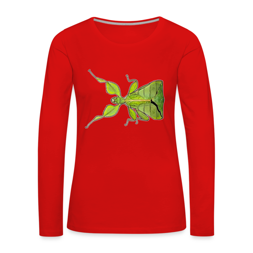 Frauen Longsleeve Phyllium philippinicum female - Rot