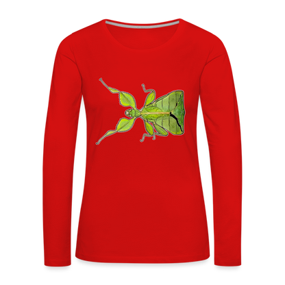 Frauen Longsleeve Phyllium philippinicum female - Rot