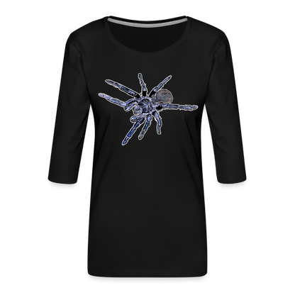 Frauen 3/4-Arm Shirt Pterinopelma sazimai - Schwarz