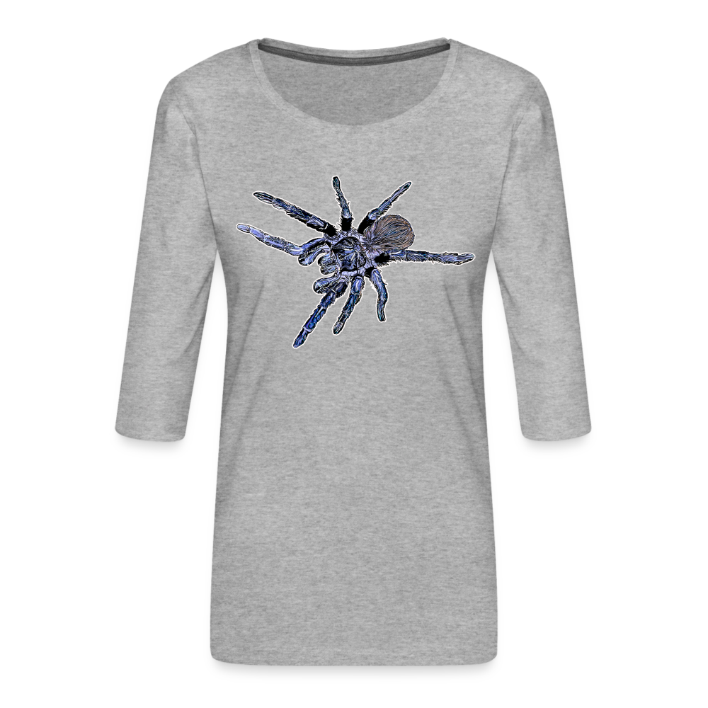 Frauen 3/4-Arm Shirt Pterinopelma sazimai - Grau meliert