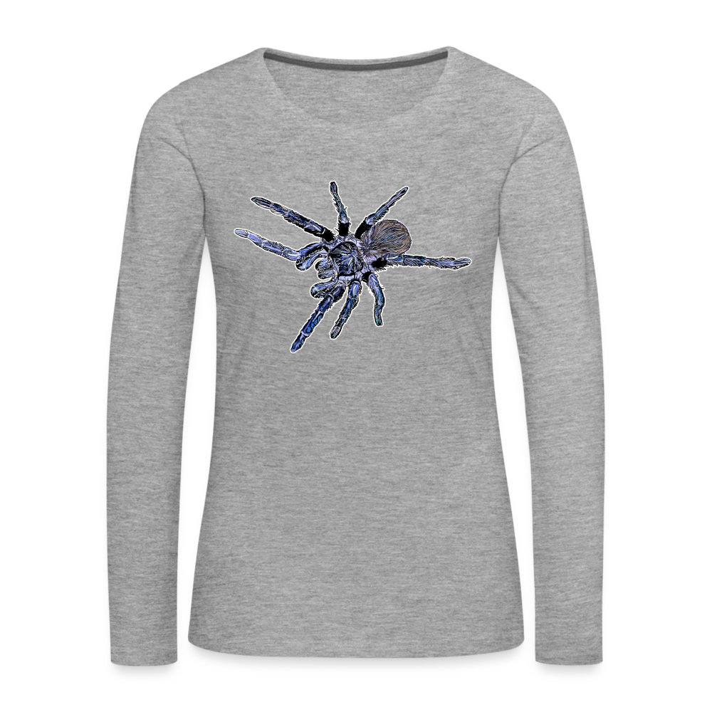 Frauen Longsleeve Pterinopelma sazimai - Grau meliert