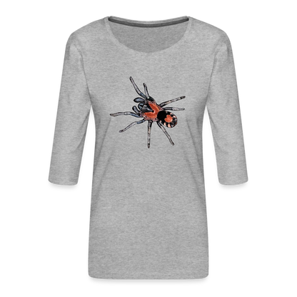 Frauen 3/4-Arm Shirt Cyriocosmus elegans - Grau meliert