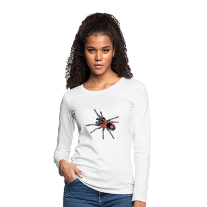 Frauen Longsleeve Cyriocosmus elegans - weiß