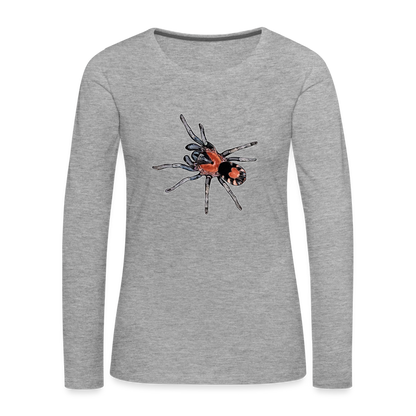Frauen Longsleeve Cyriocosmus elegans - Grau meliert
