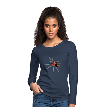 Frauen Longsleeve Cyriocosmus elegans - Navy