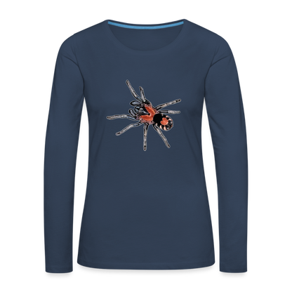 Frauen Longsleeve Cyriocosmus elegans - Navy