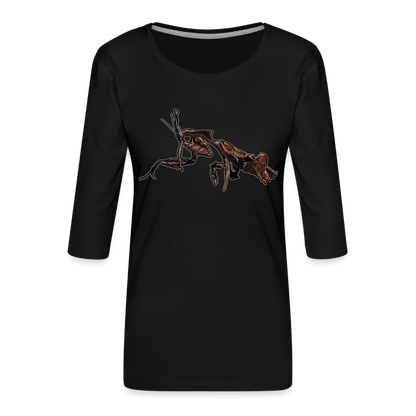 Frauen 3/4-Arm Shirt Phyllocrania paradoxa female 2 - Schwarz