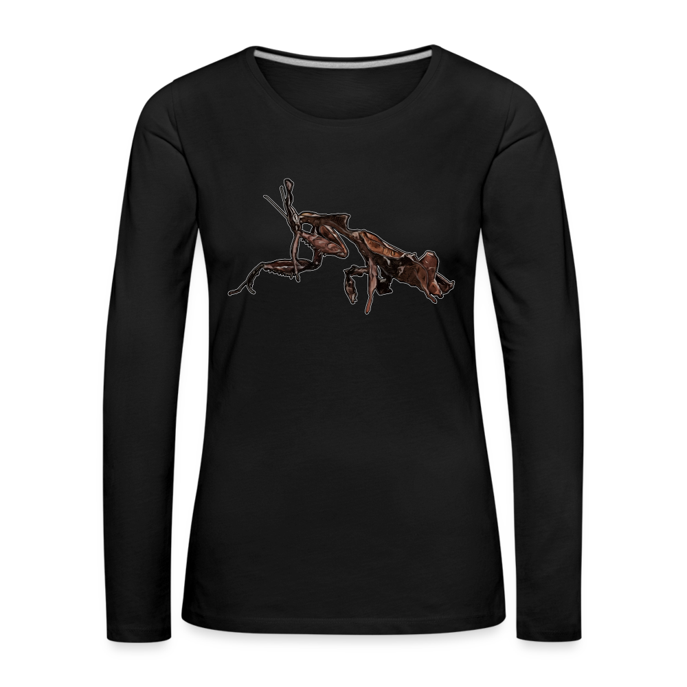 Frauen Longsleeve Phyllocrania paradoxa female 2 - Schwarz