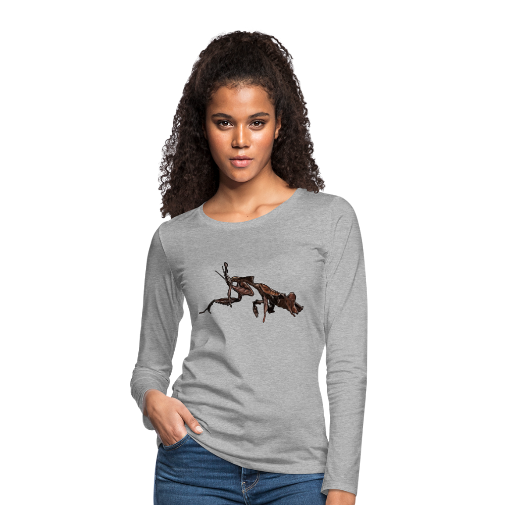 Frauen Longsleeve Phyllocrania paradoxa female 2 - Grau meliert