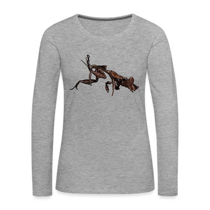 Frauen Longsleeve Phyllocrania paradoxa female 2 - Grau meliert