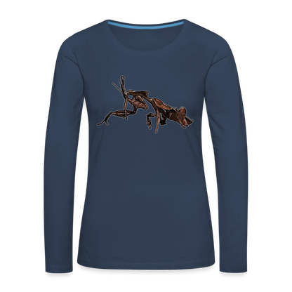 Frauen Longsleeve Phyllocrania paradoxa female 2 - Navy