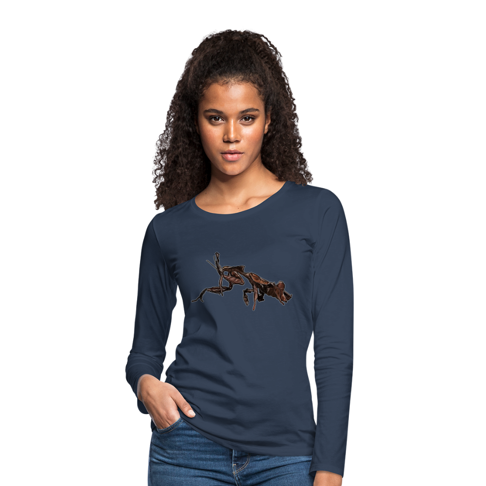 Frauen Longsleeve Phyllocrania paradoxa female 2 - Navy