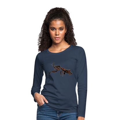 Frauen Longsleeve Phyllocrania paradoxa female 2 - Navy