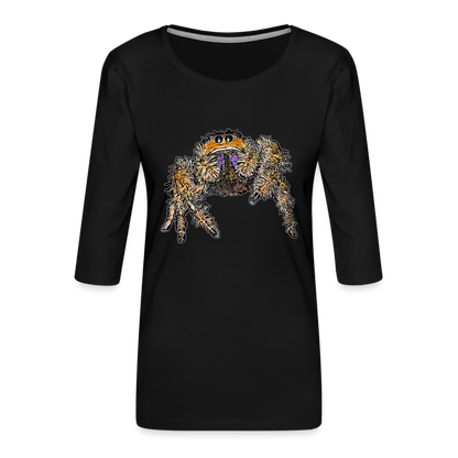 Frauen 3/4-Arm Shirt Phidippus regius Everglades female - Schwarz