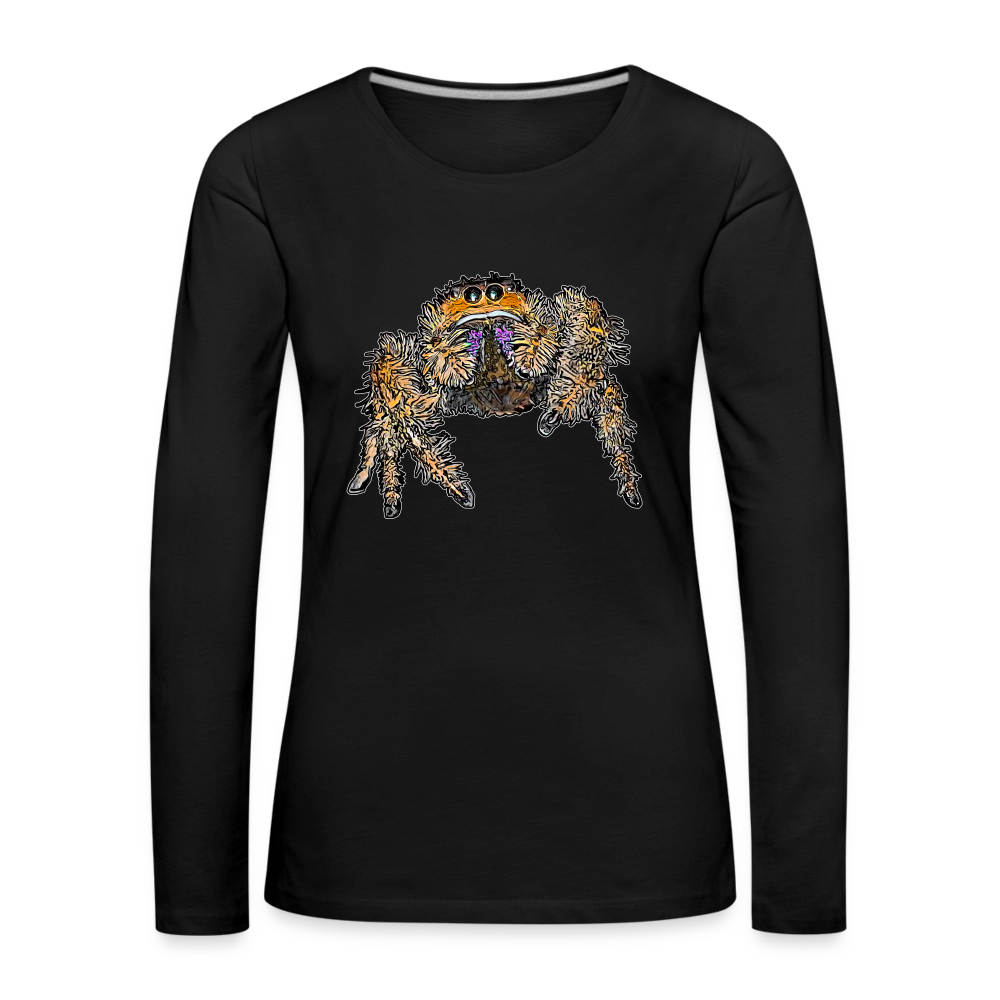 Frauen Longsleeve Phidippus regius Everglades female - Schwarz
