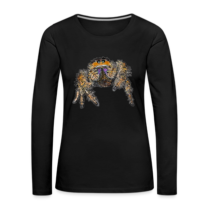 Frauen Longsleeve Phidippus regius Everglades female - Schwarz