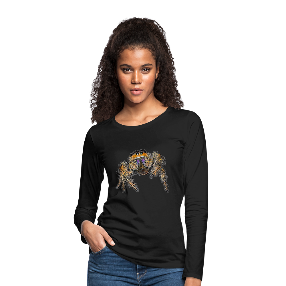 Frauen Longsleeve Phidippus regius Everglades female - Schwarz