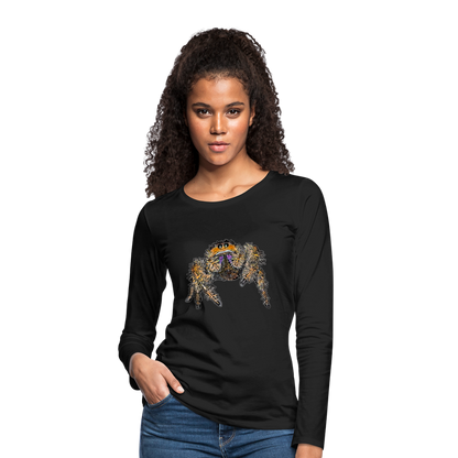 Frauen Longsleeve Phidippus regius Everglades female - Schwarz