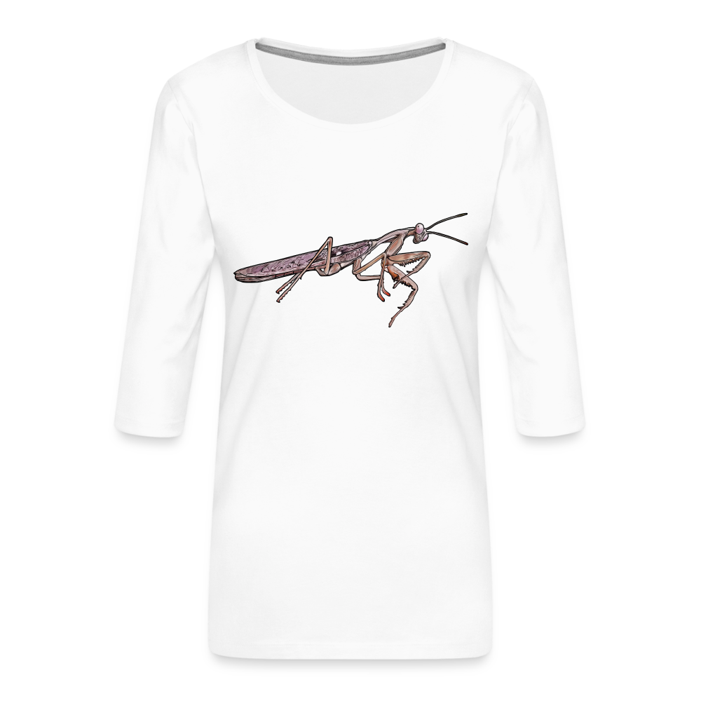 Frauen 3/4-Arm Shirt Rhombodera kirbyi male - weiß