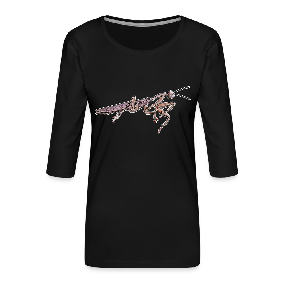 Frauen 3/4-Arm Shirt Rhombodera kirbyi male - Schwarz