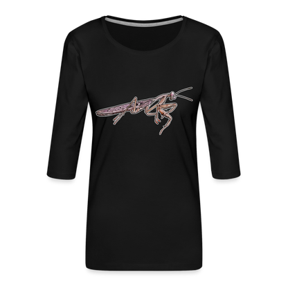 Frauen 3/4-Arm Shirt Rhombodera kirbyi male - Schwarz