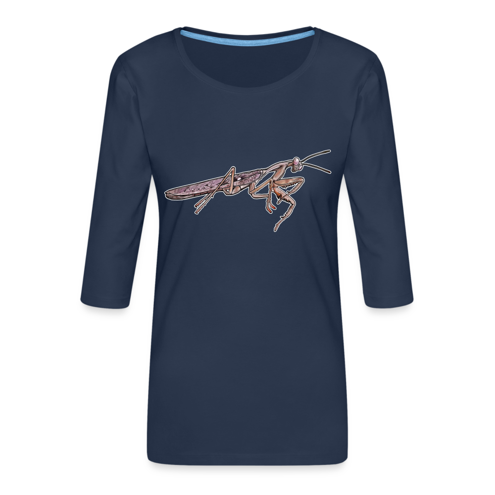 Frauen 3/4-Arm Shirt Rhombodera kirbyi male - Navy