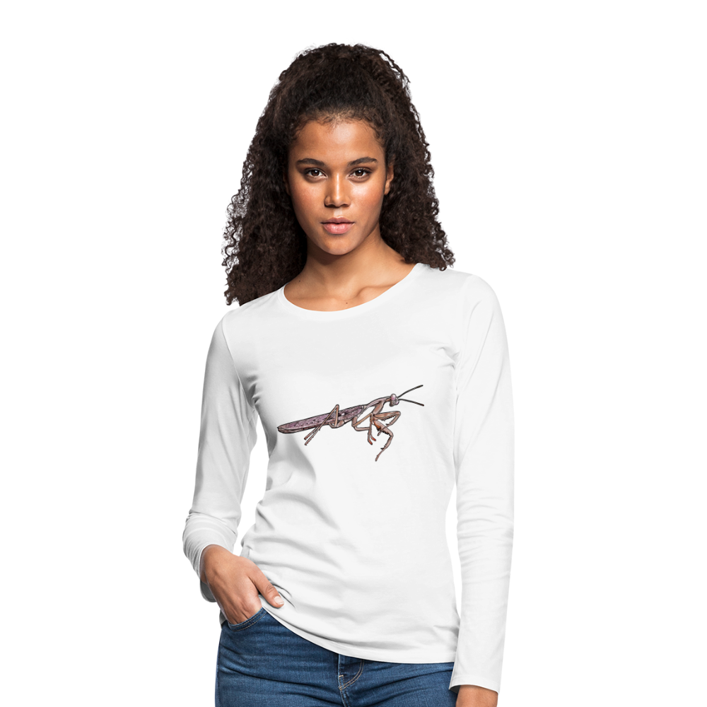 Frauen Longsleeve Rhombodera kirbyi male - weiß