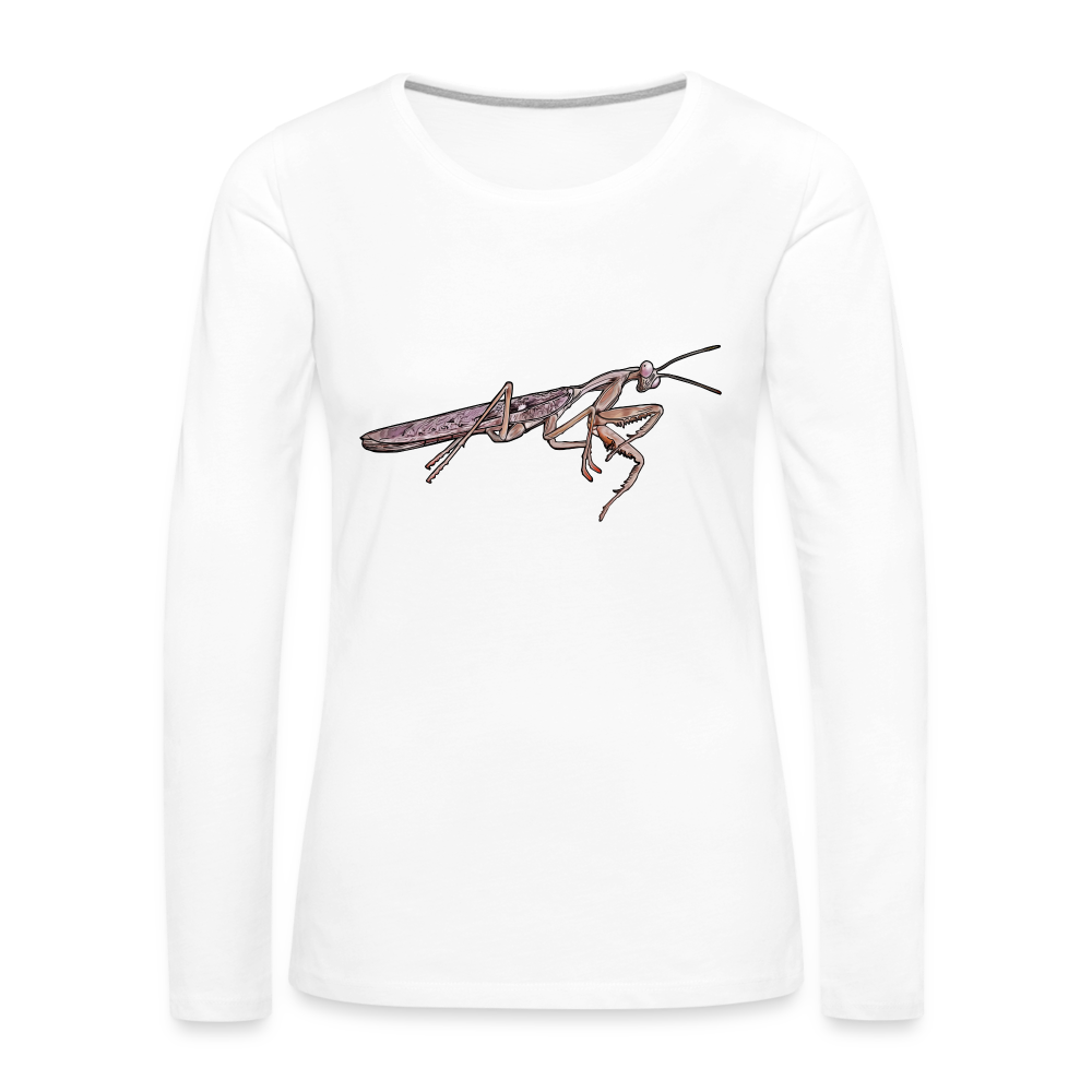 Frauen Longsleeve Rhombodera kirbyi male - weiß