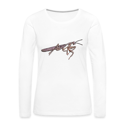 Frauen Longsleeve Rhombodera kirbyi male - weiß