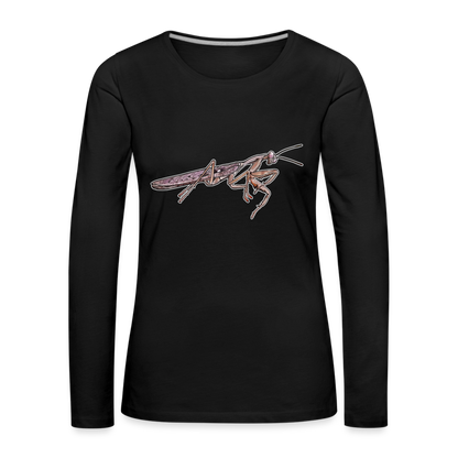 Frauen Longsleeve Rhombodera kirbyi male - Schwarz