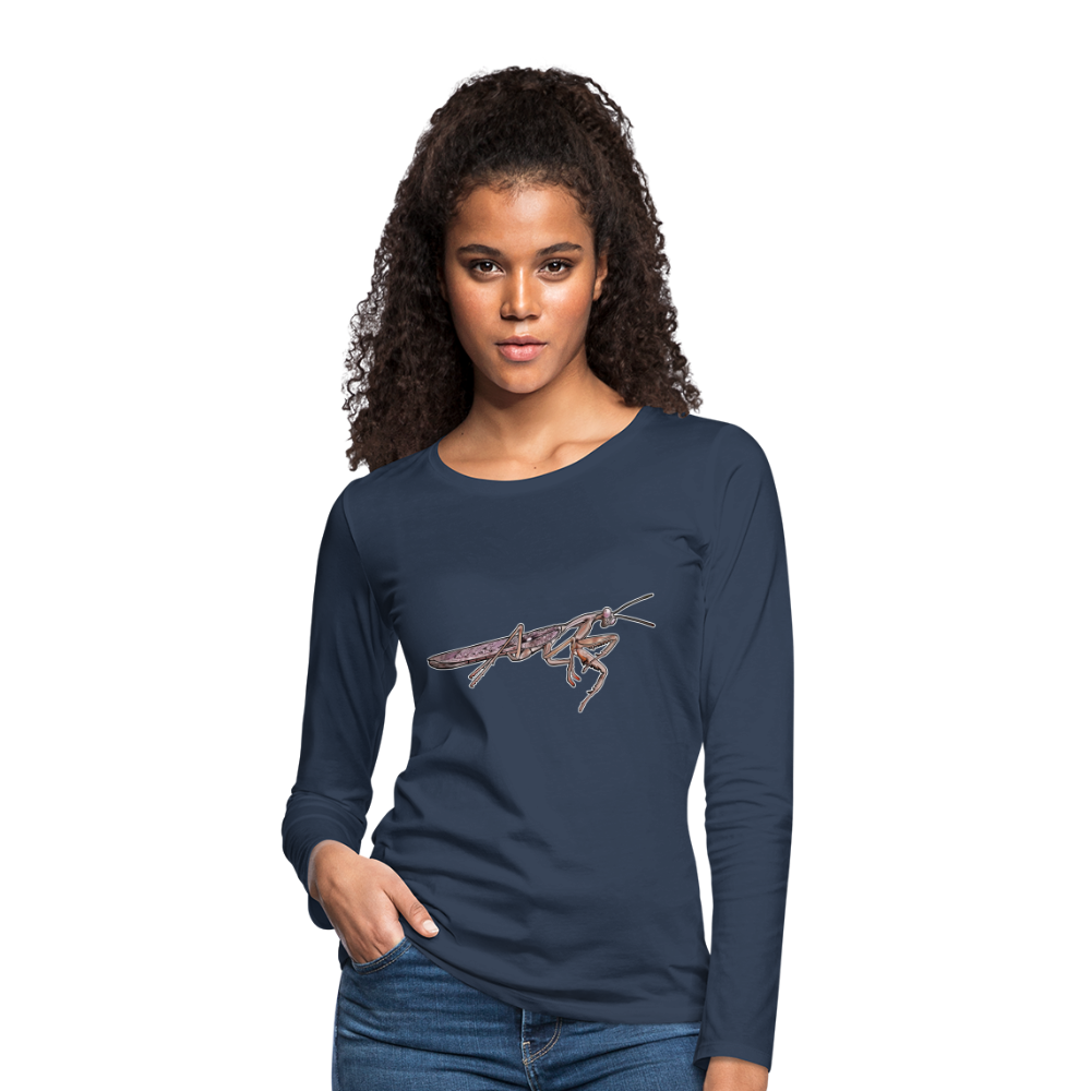 Frauen Longsleeve Rhombodera kirbyi male - Navy