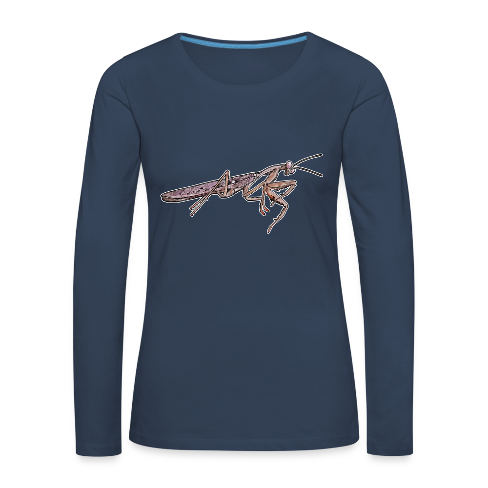 Frauen Longsleeve Rhombodera kirbyi male - Navy