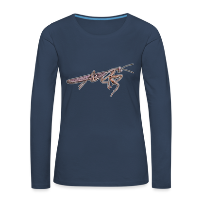 Frauen Longsleeve Rhombodera kirbyi male - Navy