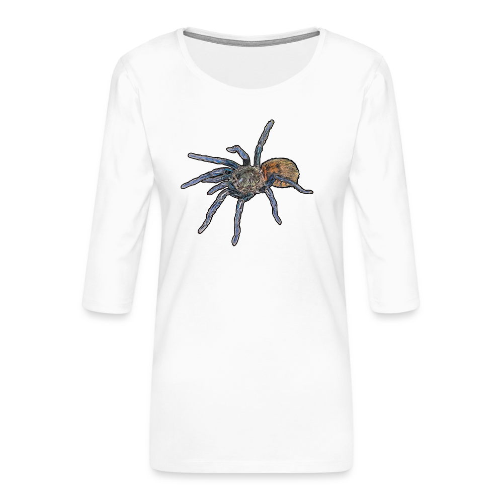 Frauen 3/4-Arm Shirt Chromatopelma cyaneopubescens - weiß