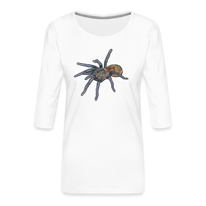 Frauen 3/4-Arm Shirt Chromatopelma cyaneopubescens - weiß
