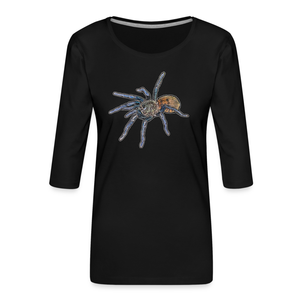 Frauen 3/4-Arm Shirt Chromatopelma cyaneopubescens - Schwarz