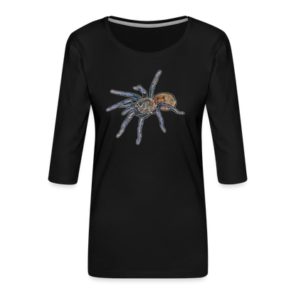 Frauen 3/4-Arm Shirt Chromatopelma cyaneopubescens - Schwarz