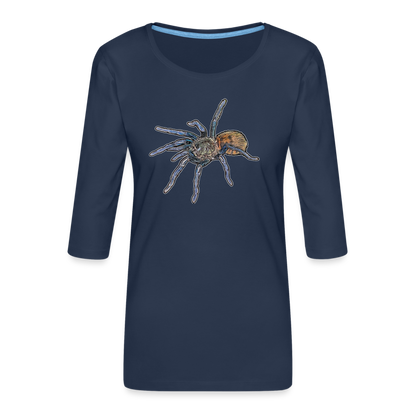 Frauen 3/4-Arm Shirt Chromatopelma cyaneopubescens - Navy