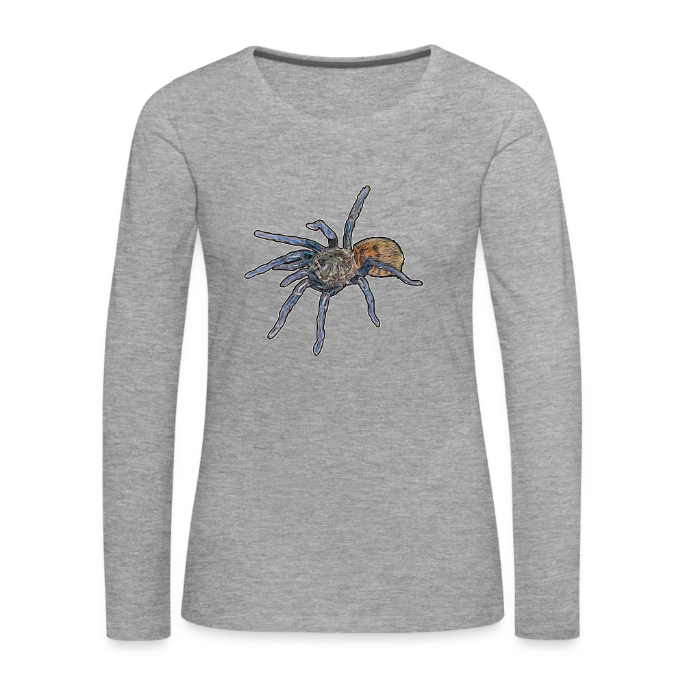 Frauen Longsleeve Chromatopelma cyaneopubescens - Grau meliert